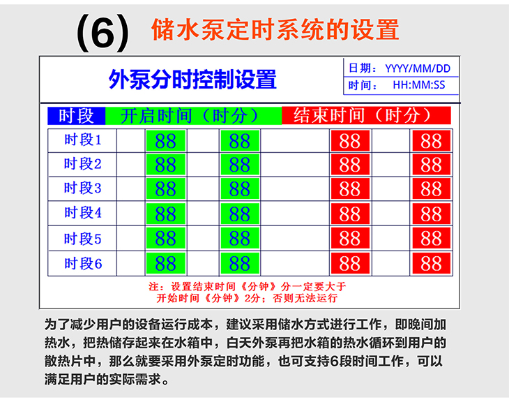電采暖爐觸摸屏控制系統(tǒng)儲(chǔ)水泵定時(shí)系統(tǒng)的設(shè)置